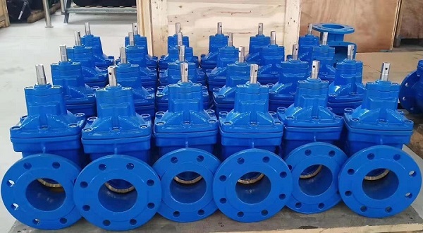 BS 5150 flanged cast iron gate valves, non rising stem, metal seated.