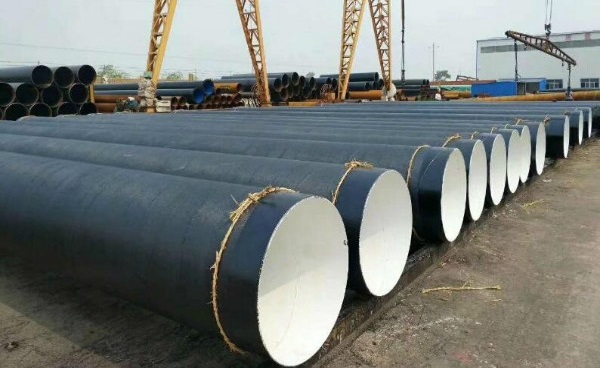 Coal-tar epoxy coated SSAW pipes.