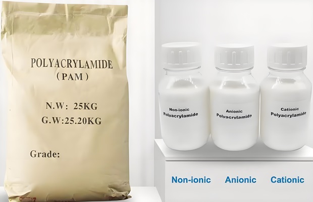 3 types of polyacrylamide (PAM).