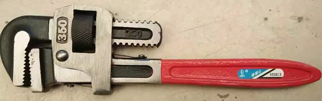 A Stillson pipe wrench made in China.