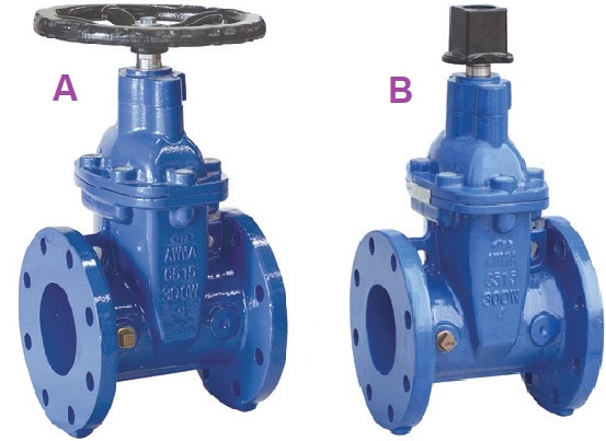 AWWA C515 gate valves with drain & vent plug.