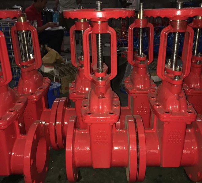 AWWA C515 rising stem gate valves.