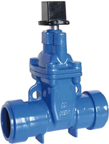 AWWA C515 socket end gate valve with push-on joint ends.