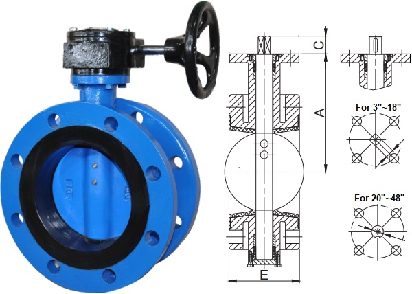 AWWA C504 flanged concentric butterfly valve.