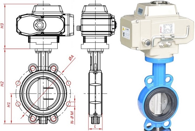 Drawing & Picture: electric-actuated BFV.