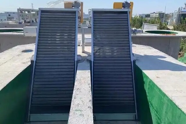 rotary trash racks with automatic cleaners.