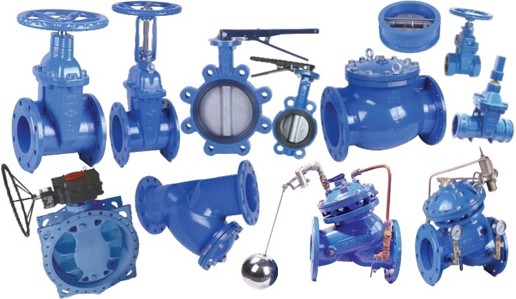 D.I. waterworks valves.